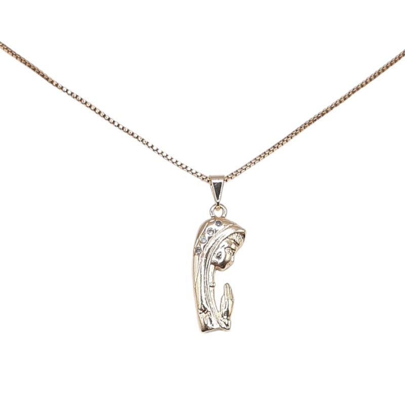 Pingente Maria Com Zircônia
