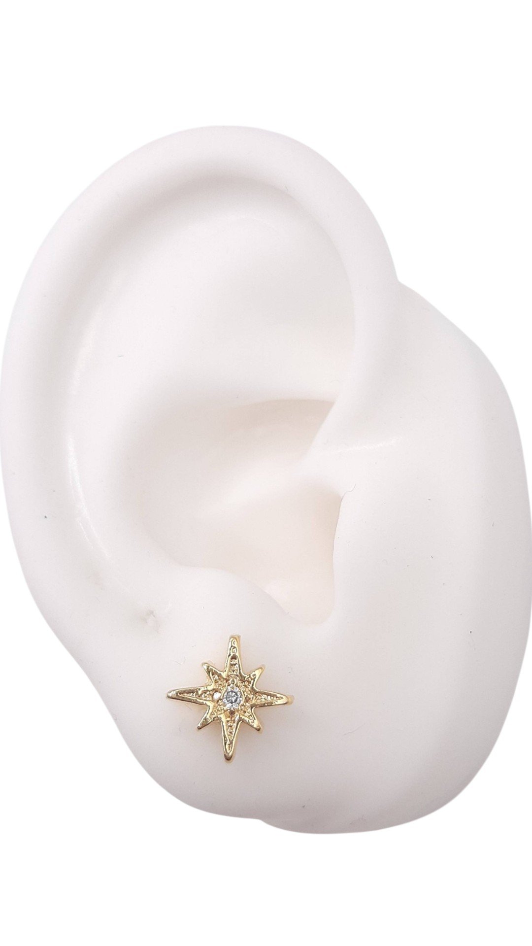 Brinco Estrela Cadente Cravejada