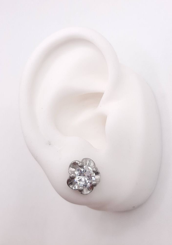 Brinco Flor Com Pedra