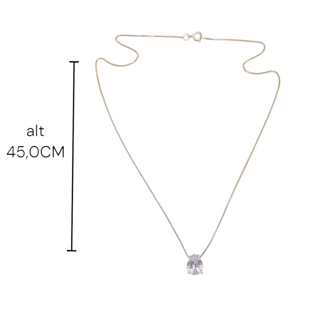 Colar Gota Com Corrente