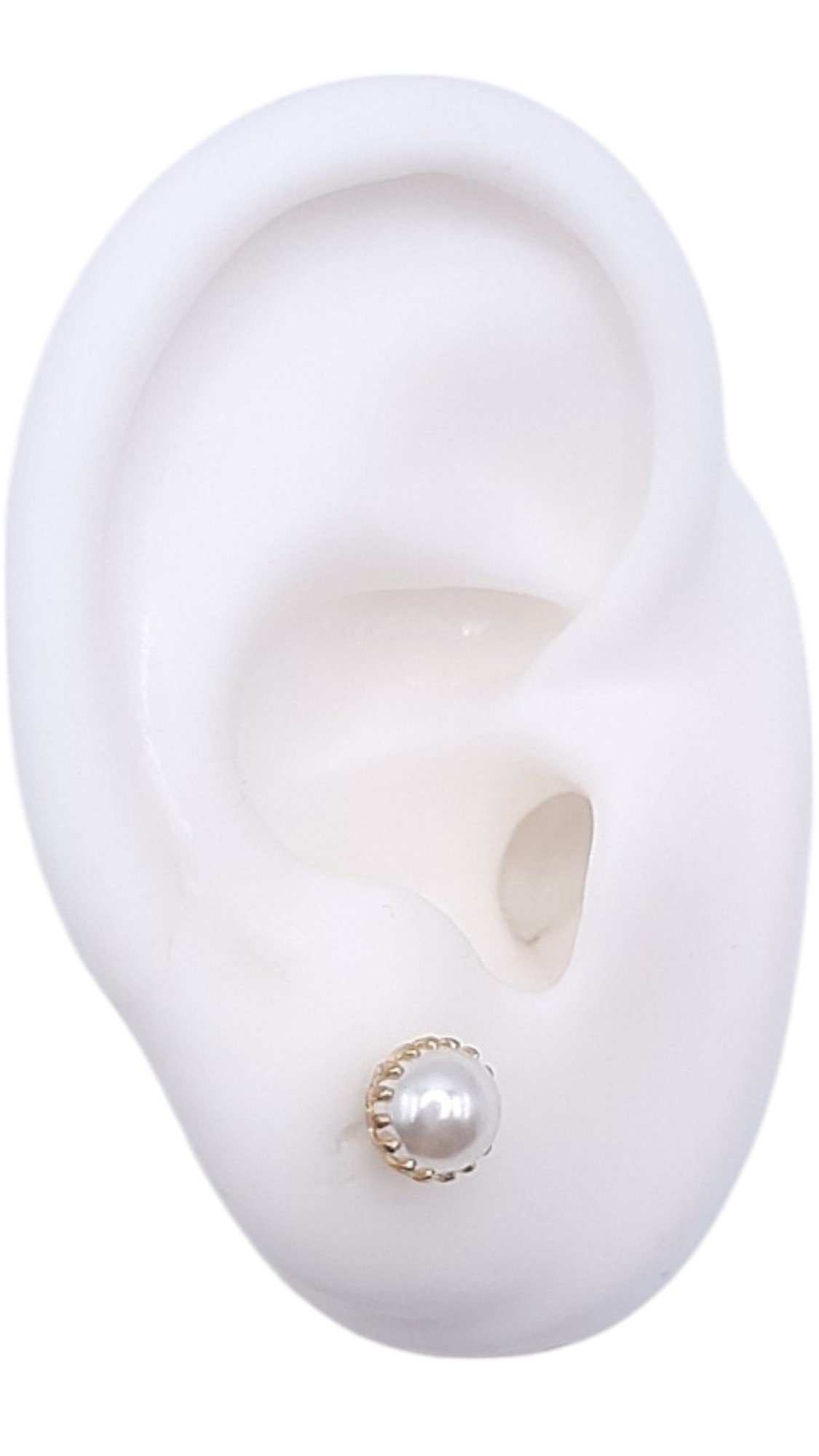 Brinco Pérola Cravada 6mm