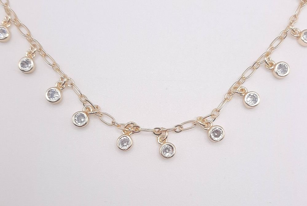 Choker De Zircônias Penduradas
