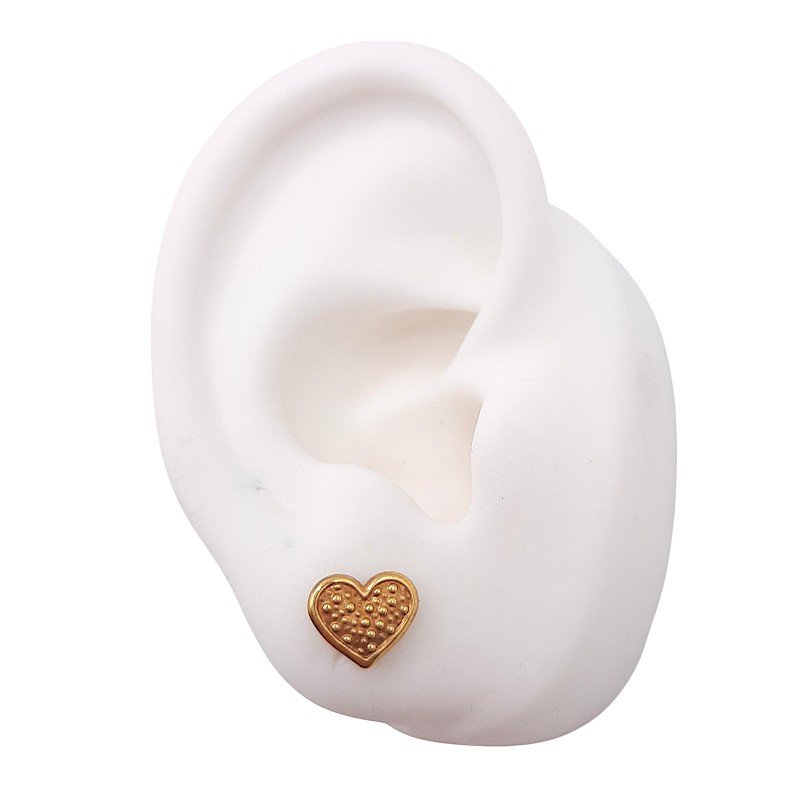 Brinco Coração Craquelado