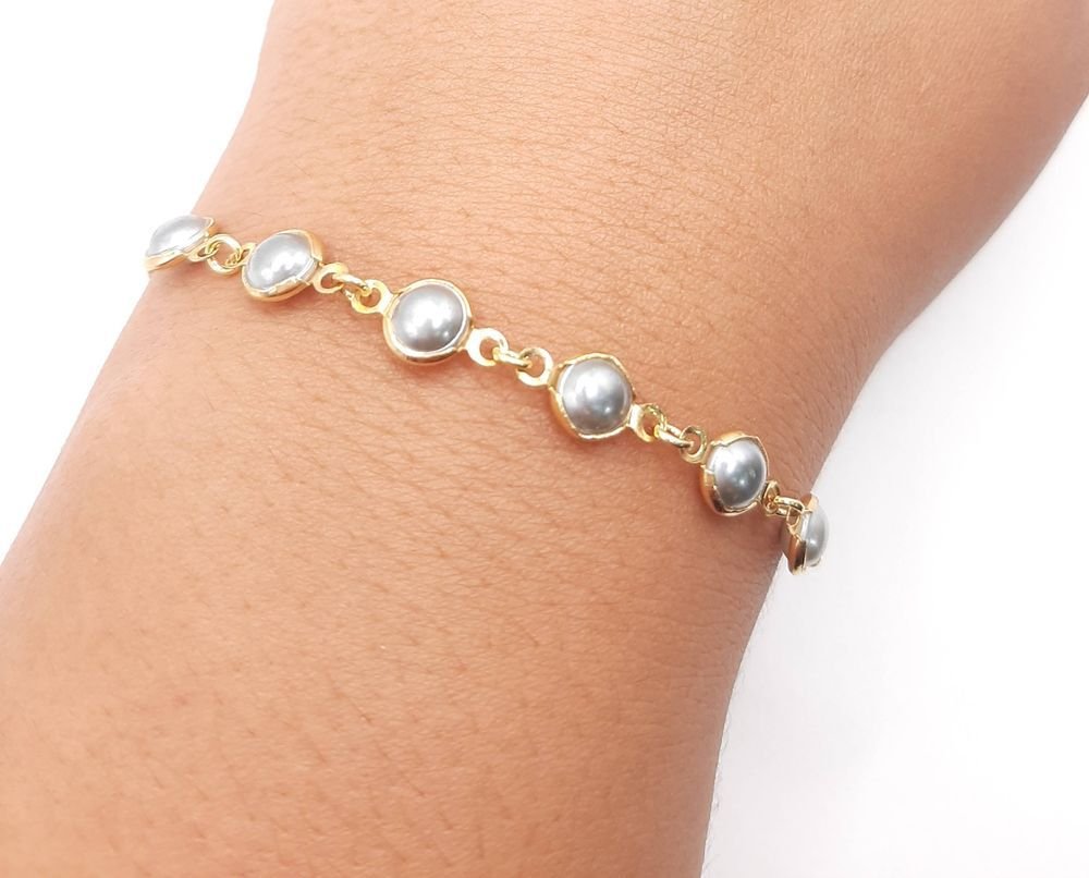 Pulseira 6 Perolas Regulagem