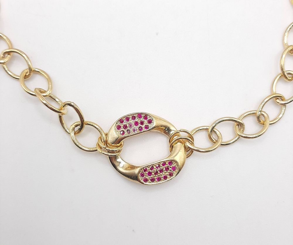 Choker Elos Largos Com 1 Cravejado