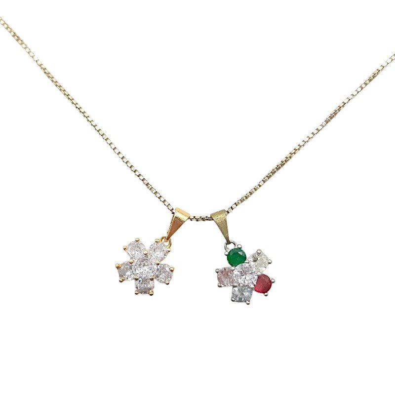 Pingente Flor De Zircônia