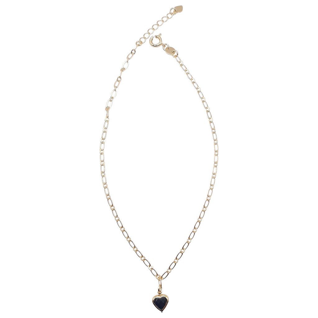 Tornozeleira Com 1 Coração De Pedra