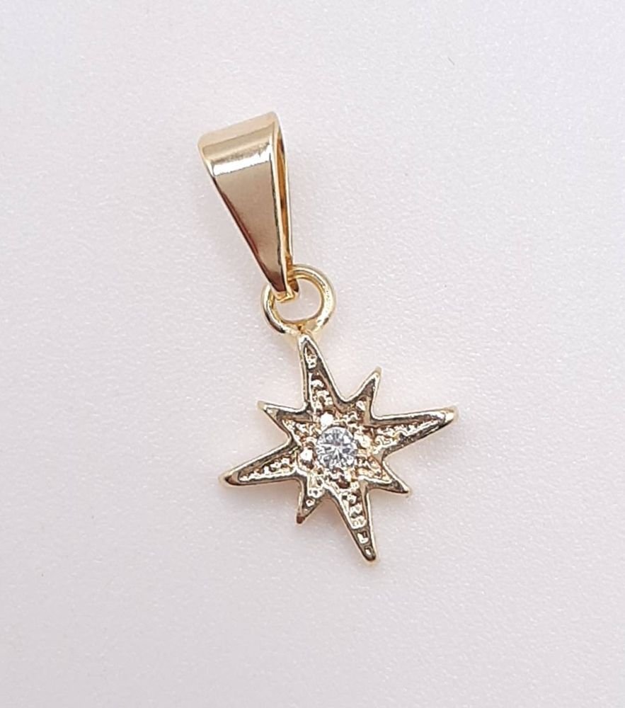 Pingente Estrela Cadente Cravejada