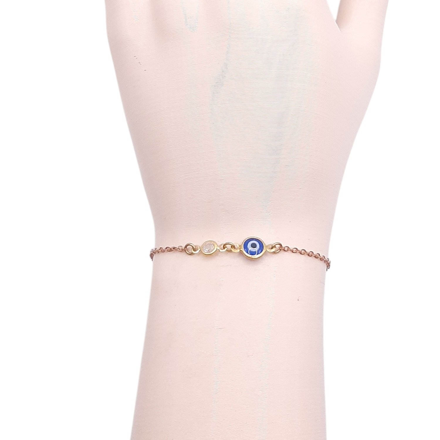 Puls. Veneziana Com Olho Grego Baby E 1 Zirconia Semi-joia