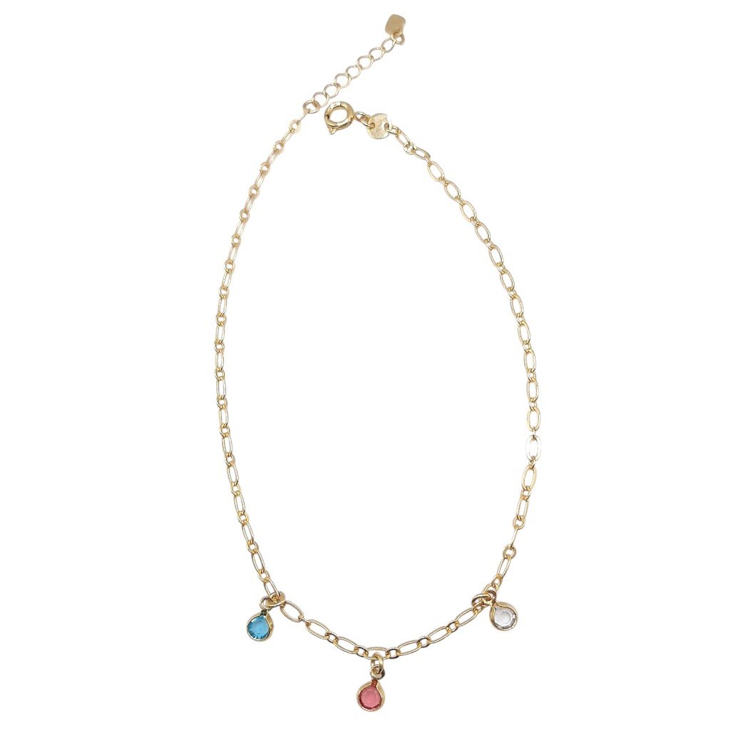 Tornoz. 3 Pedrinhas Cores