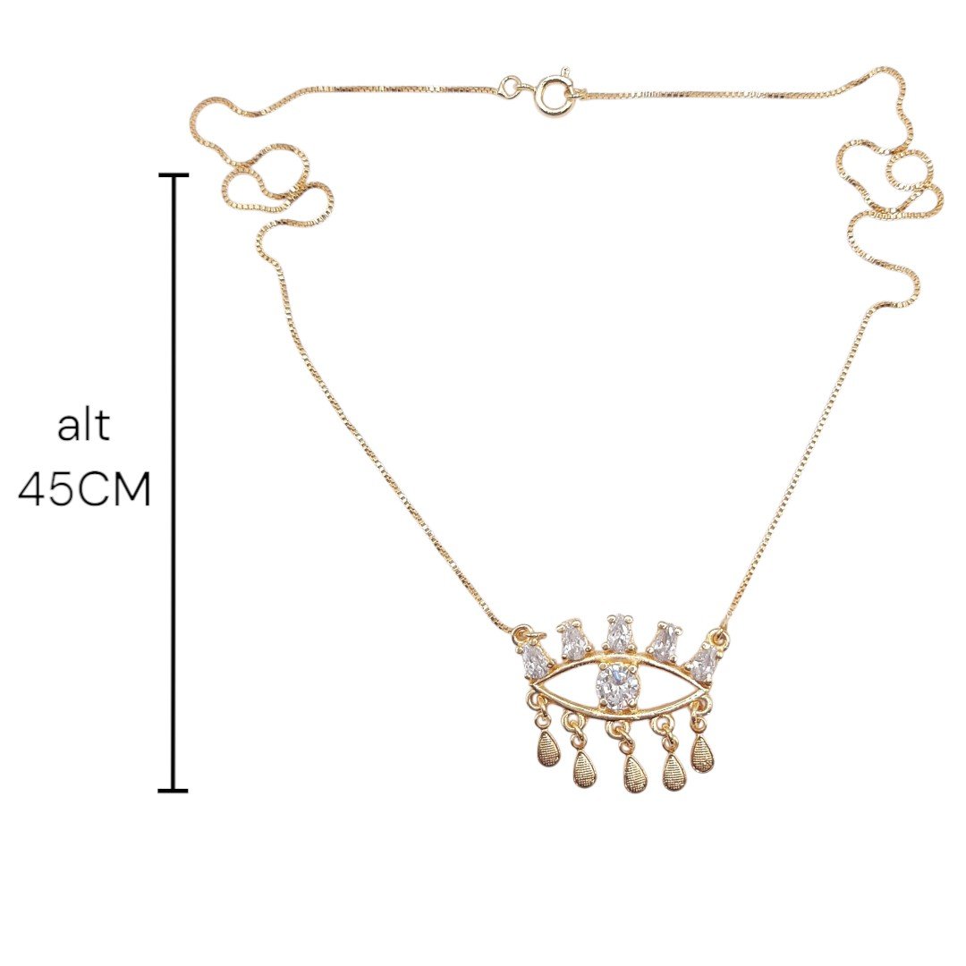 Colar Olho Com Gotas