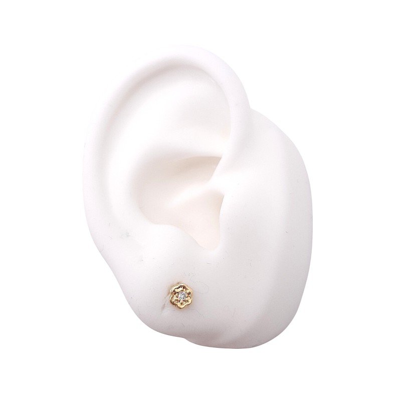 Brinco Florzinha Com 1 Pedra
