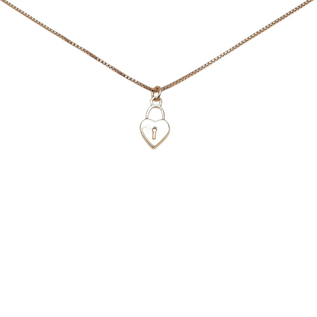 Pingente Coração Cadeado Simples