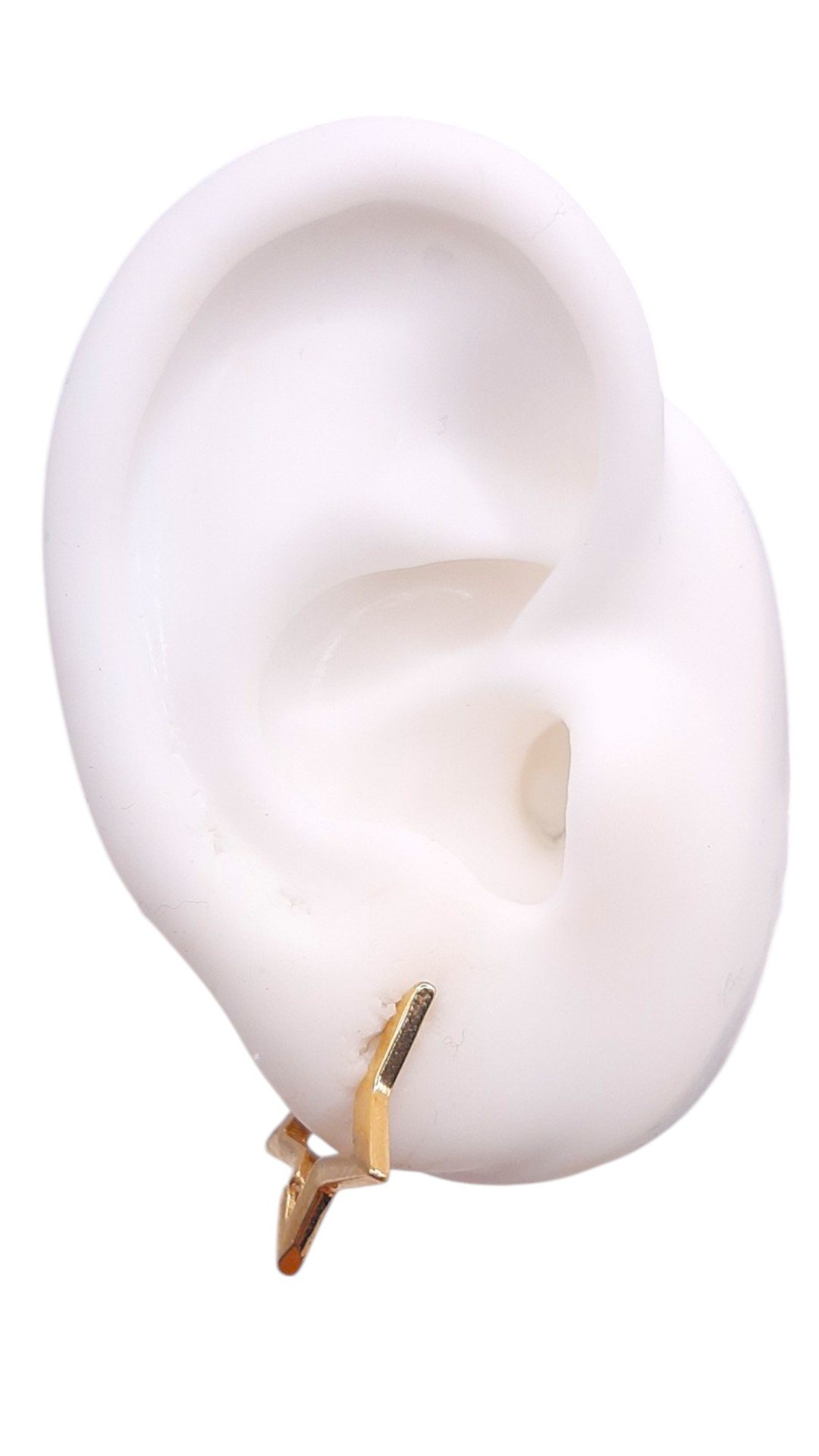Brinco Argolinha Click Estrela Lisa