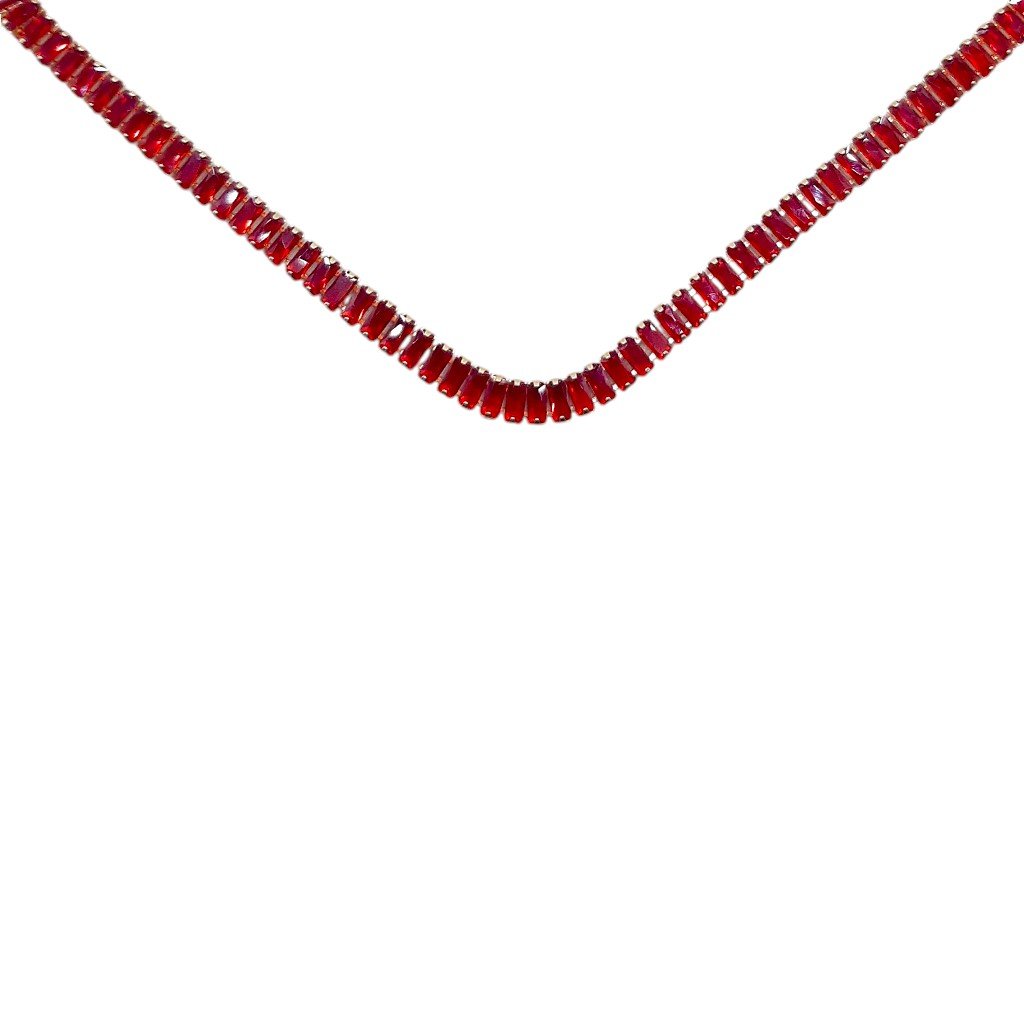 Choker Fio De Pedra Baguete 5x2,5