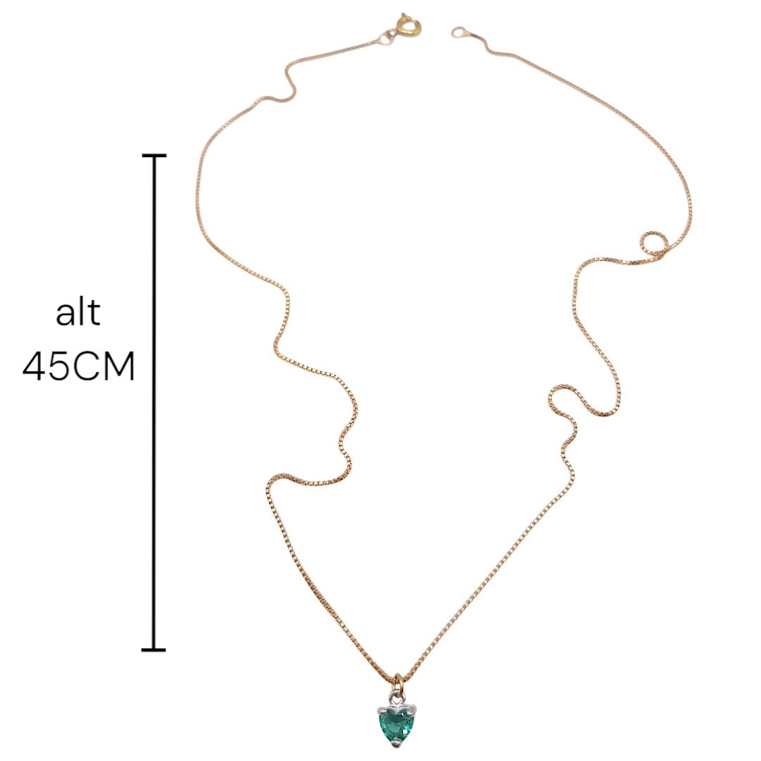 Colar Coração De Pedra