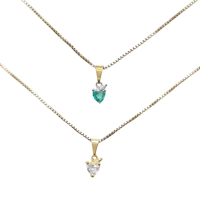 Pingente Maçã De Pedra