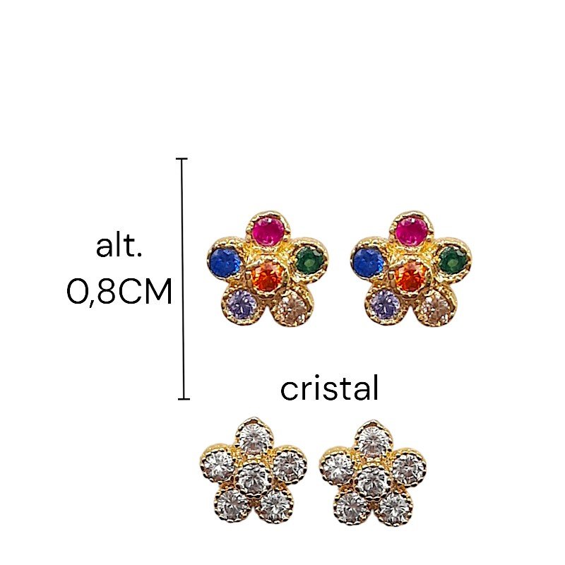 Brinco Florzinha Cravejada