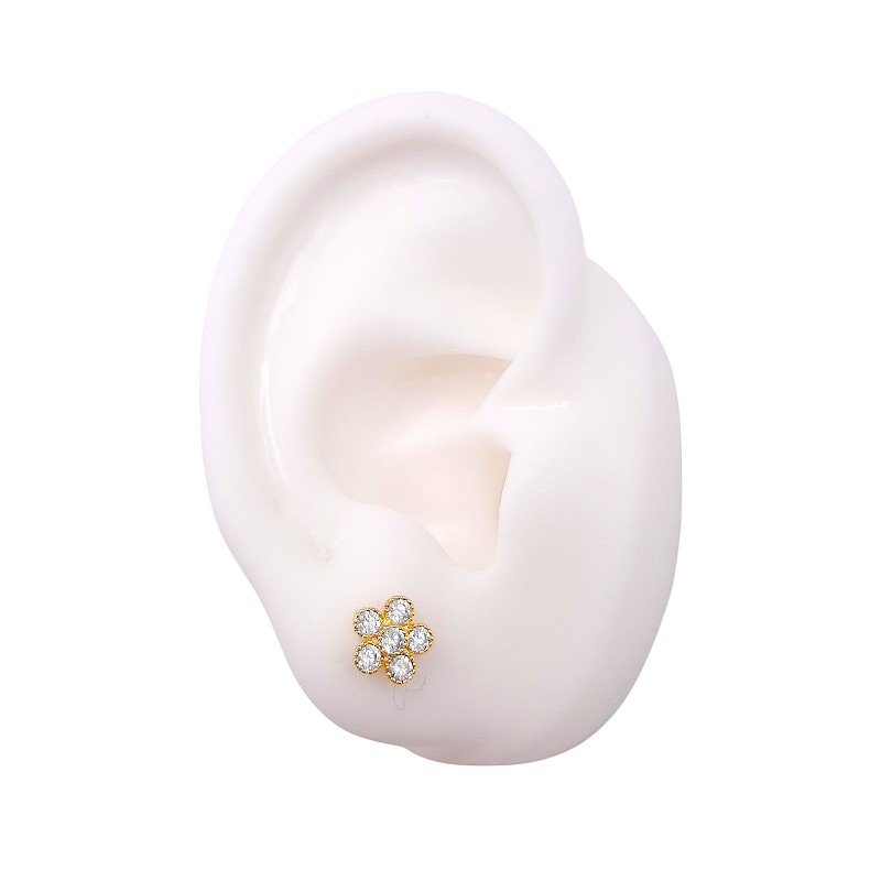 Brinco Florzinha Cravejada