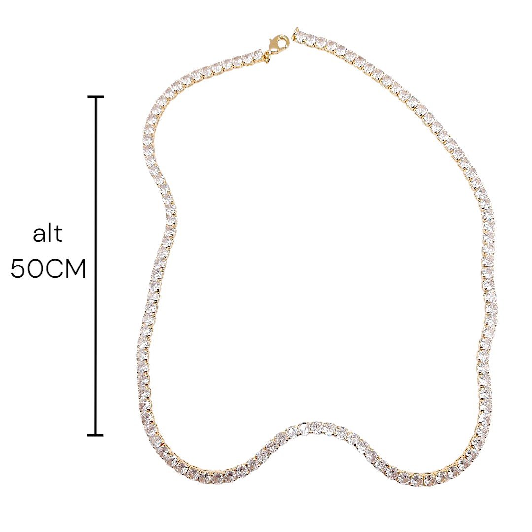 Colar Fio Zirconia 4mm