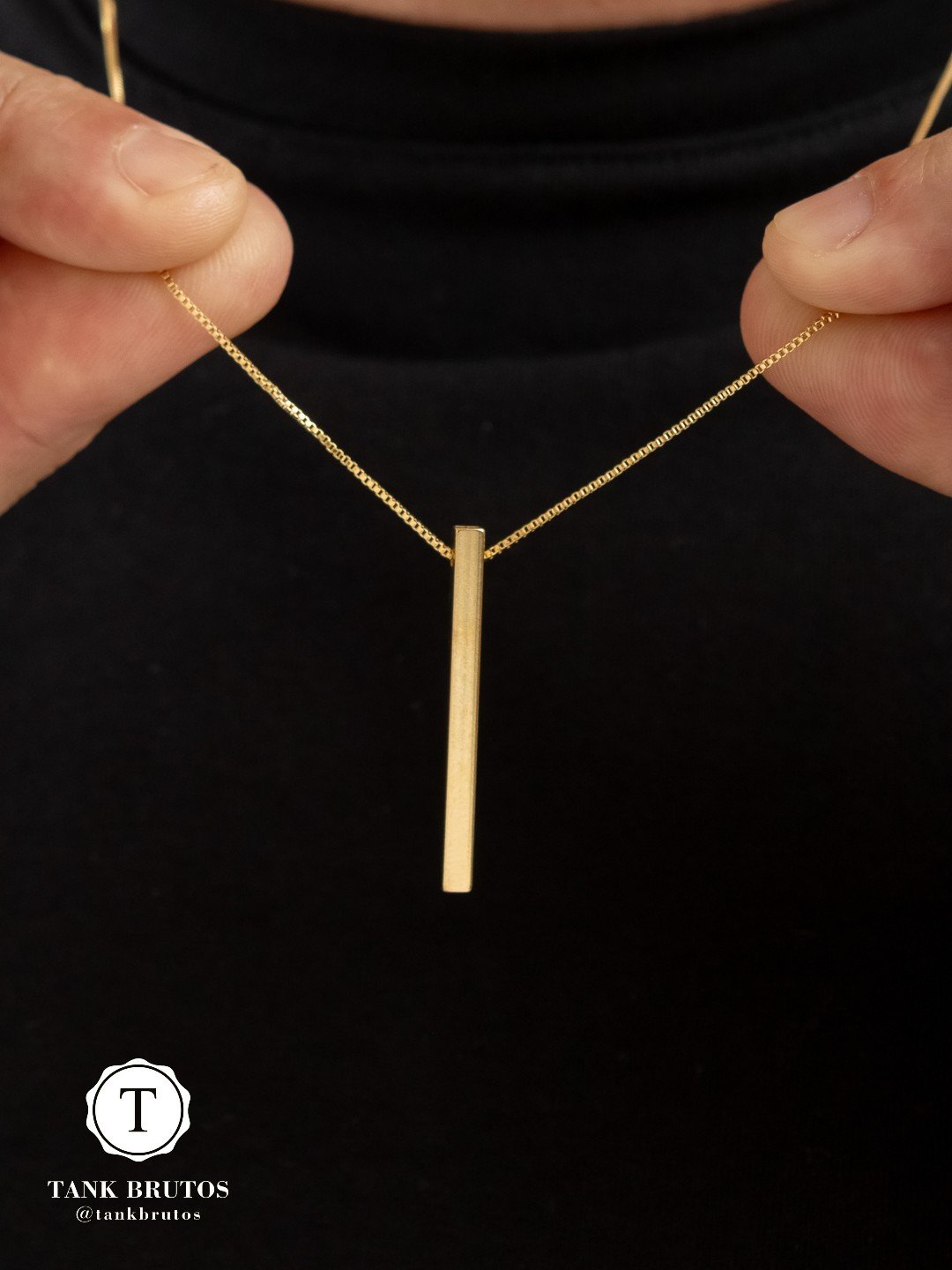 Colar Palito Na Corrente 55cms