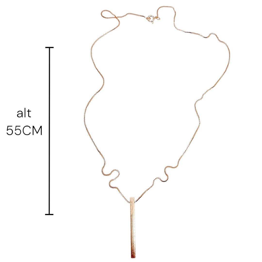 Colar Palito Na Corrente 55cms