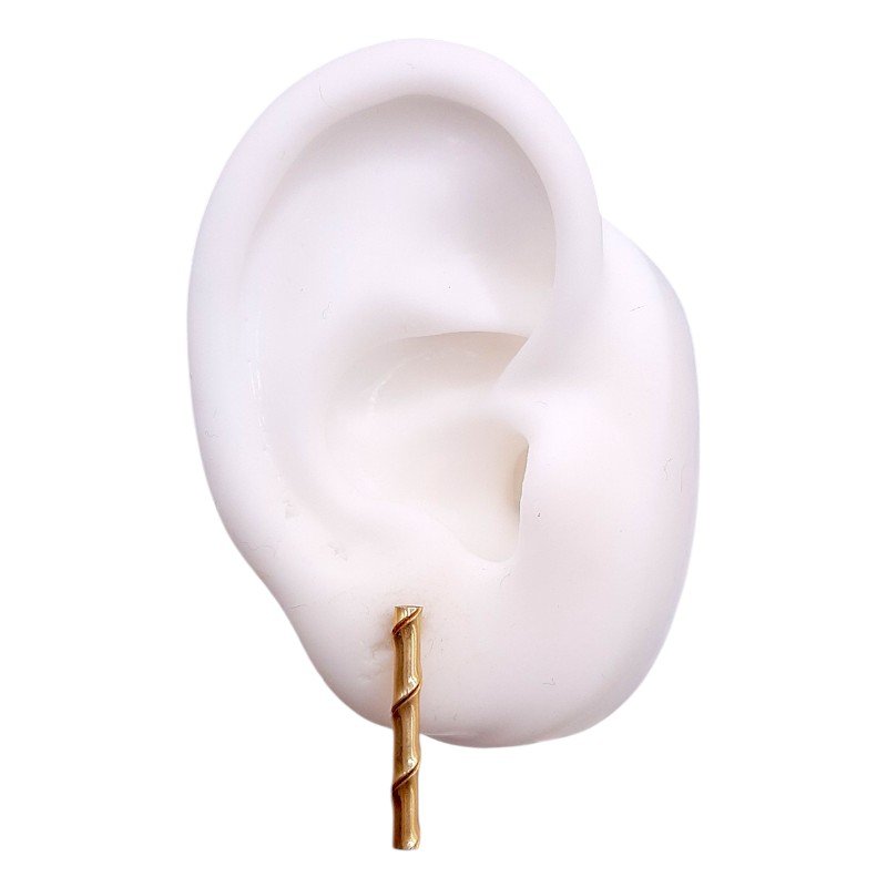 Brinco Palito Fio De Telefone