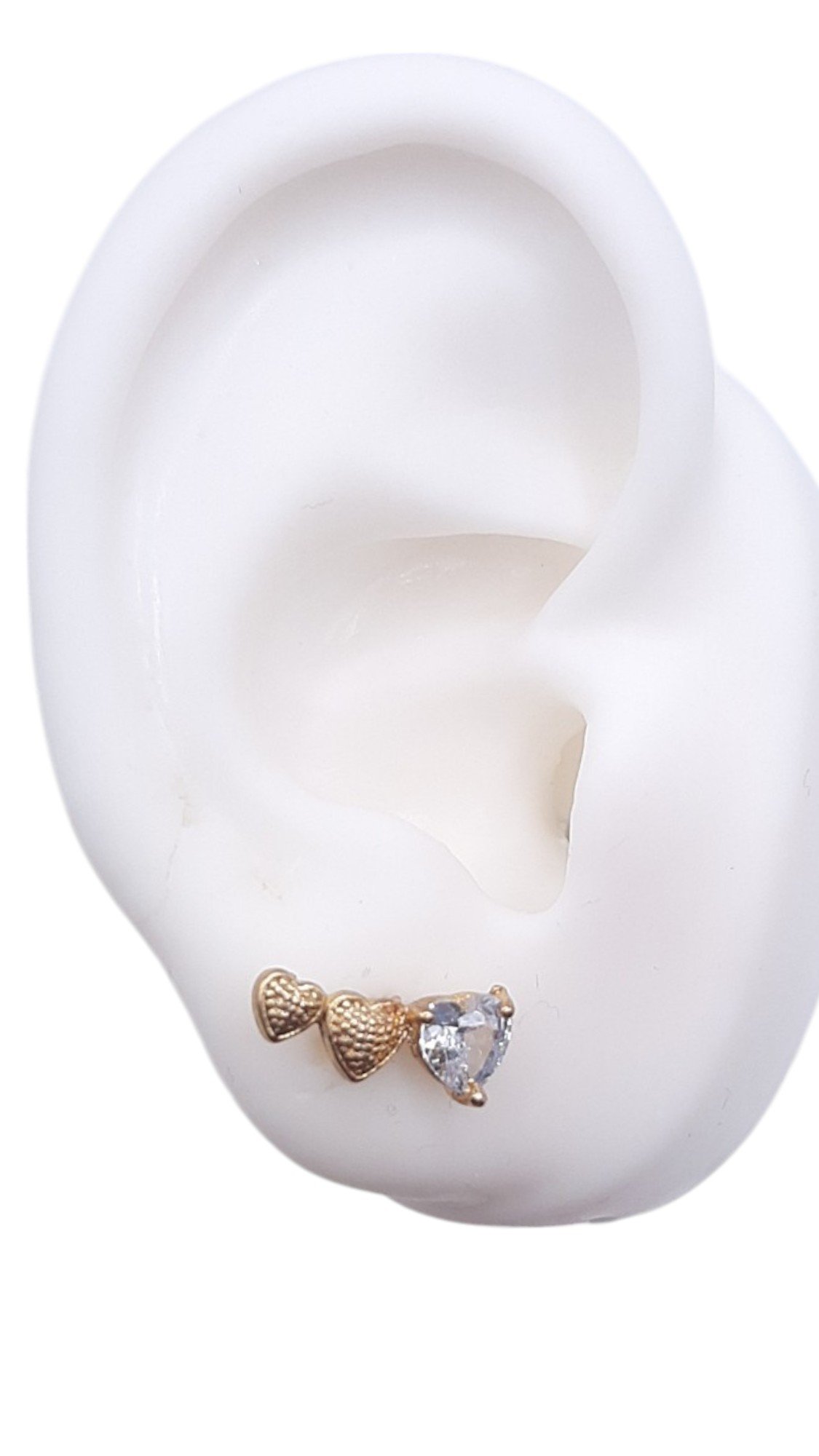 Brinco Ear Cuff 3 Corações