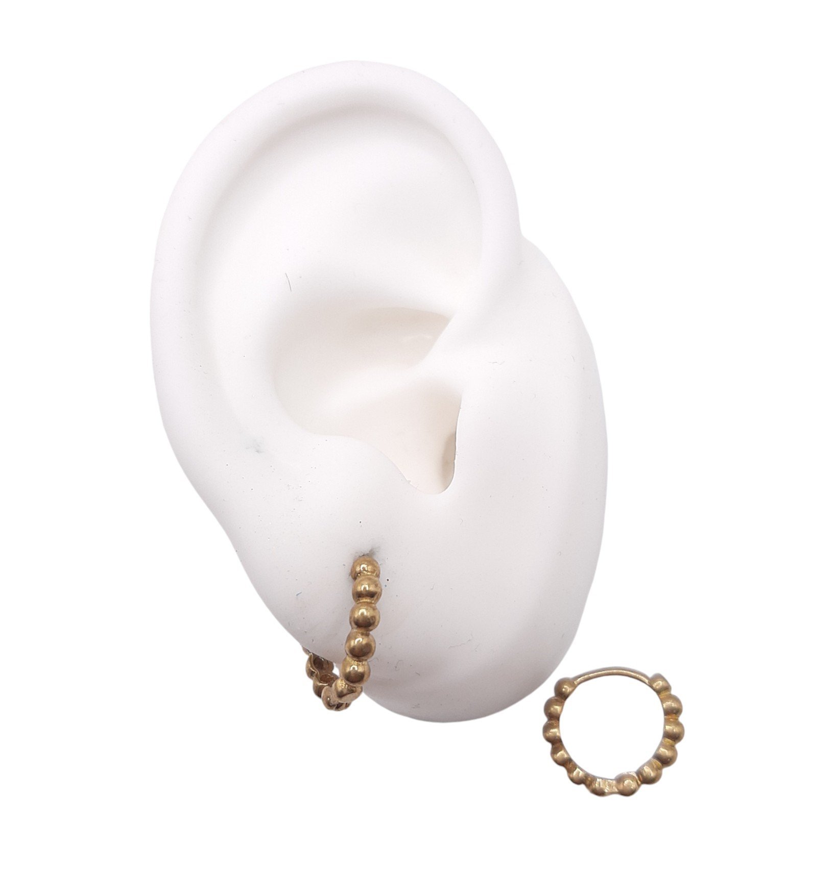 Brinco Argolinha Click Mini Bolinhas Nº3