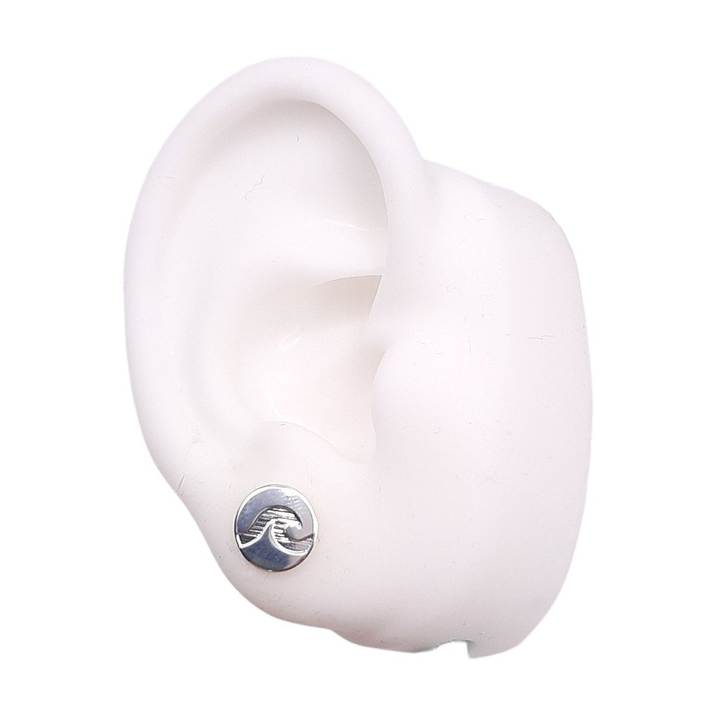 Brinco Placa Redonda Com Onda