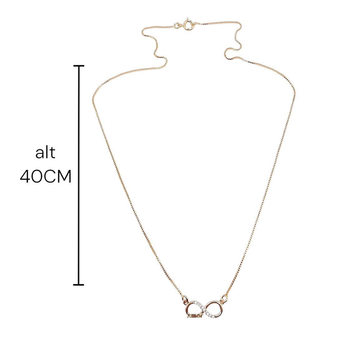 Colar Amor Infinito Cravejado