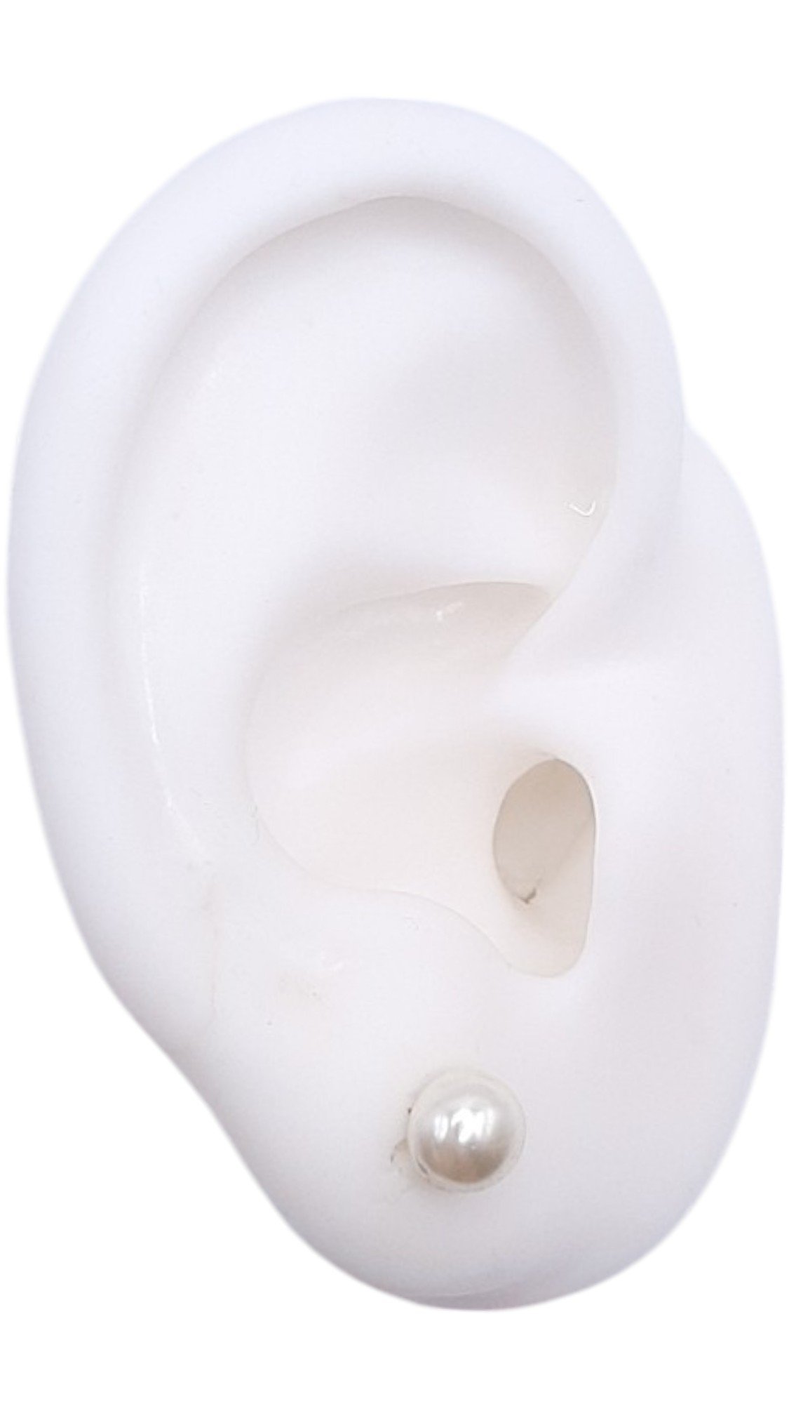 Brinco Pérola Meia Lua Nº1 6mm