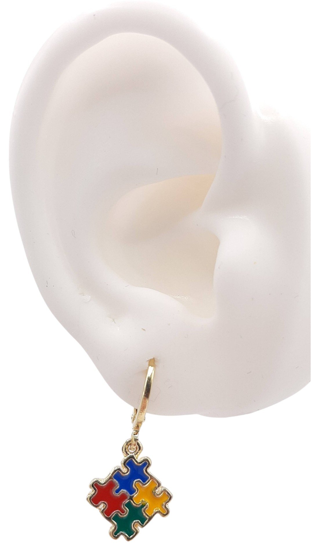 Brinco Argolinha Click Com Símbolo Autismo