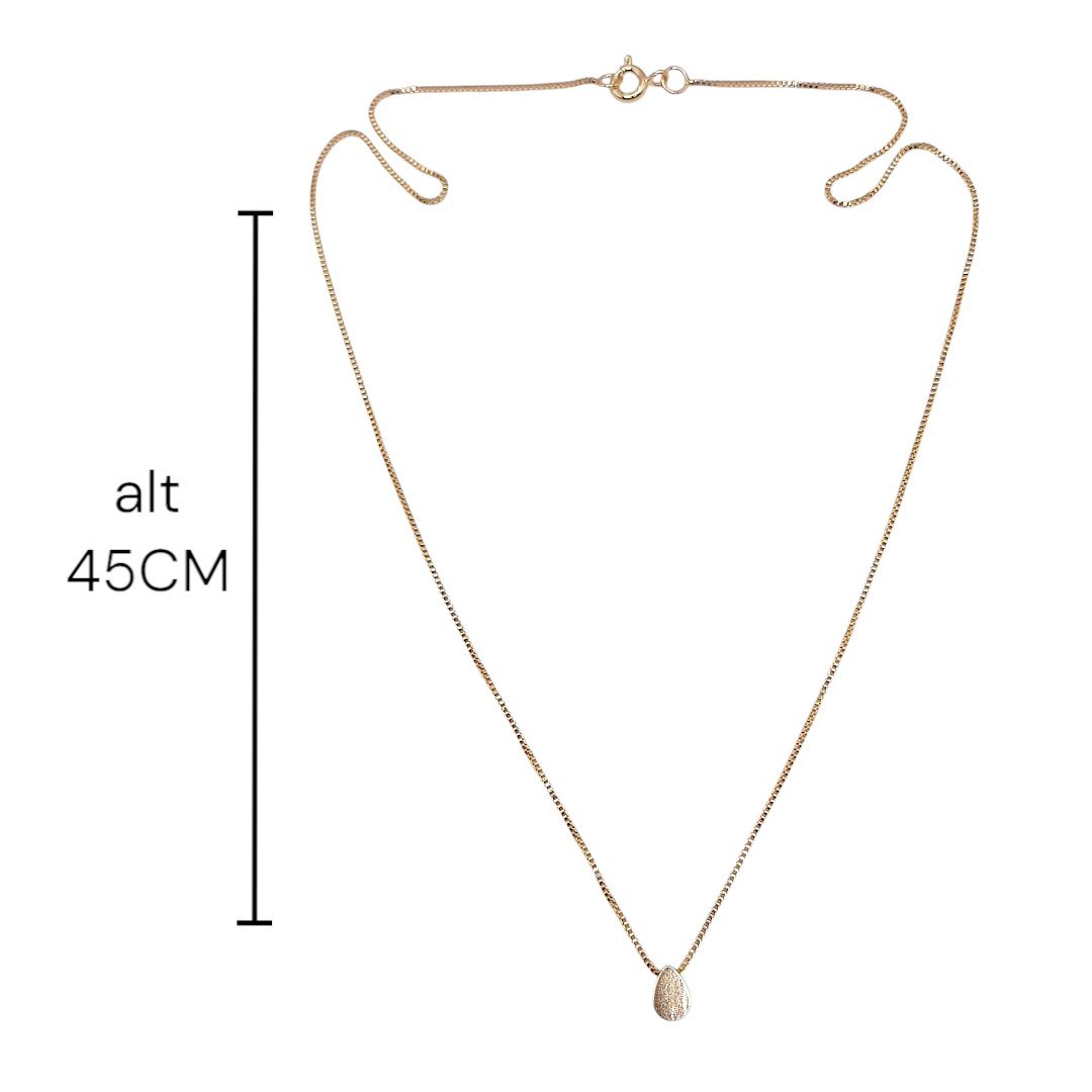 Colar Gota Lisa P. 45cms