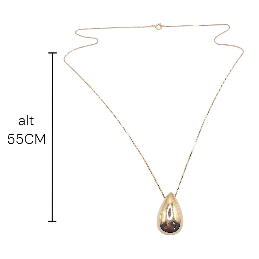 Colar Gota Media 55cm