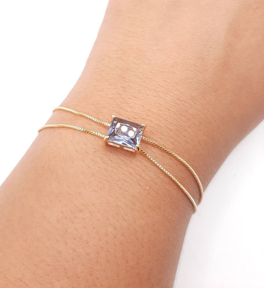 Puls. Veneziana Com Pedra Retangular