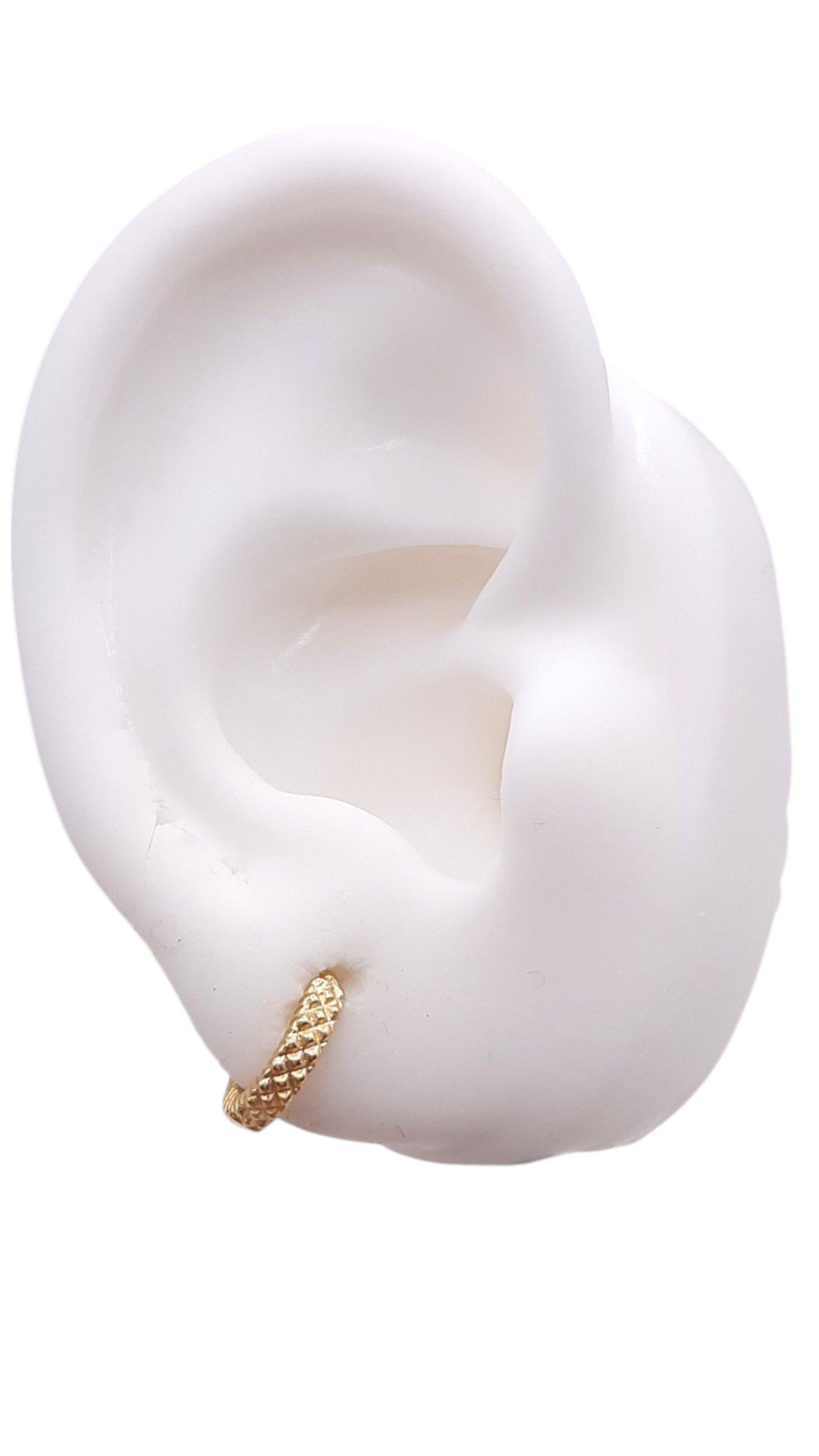 Brinco Argolinha Click Quadriculada