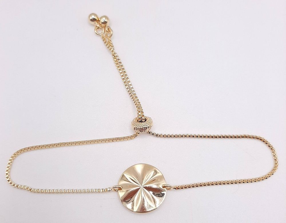 Pulseira Ajuste Peça Redonda Efeito Raios
