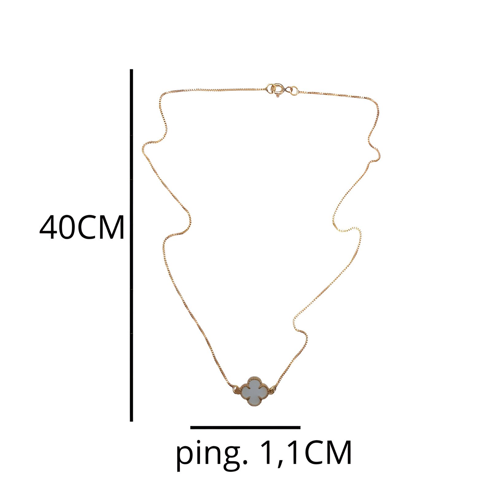 Colar Cristalzinho Na Veneziana 40cms