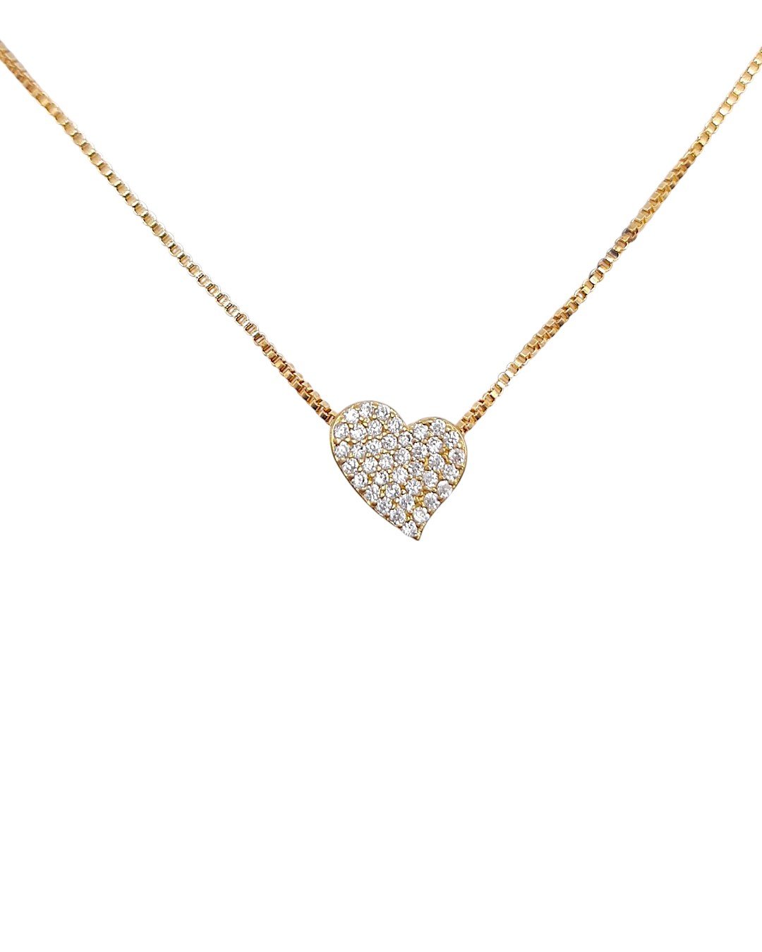 Colar Coração Alta Cravejado