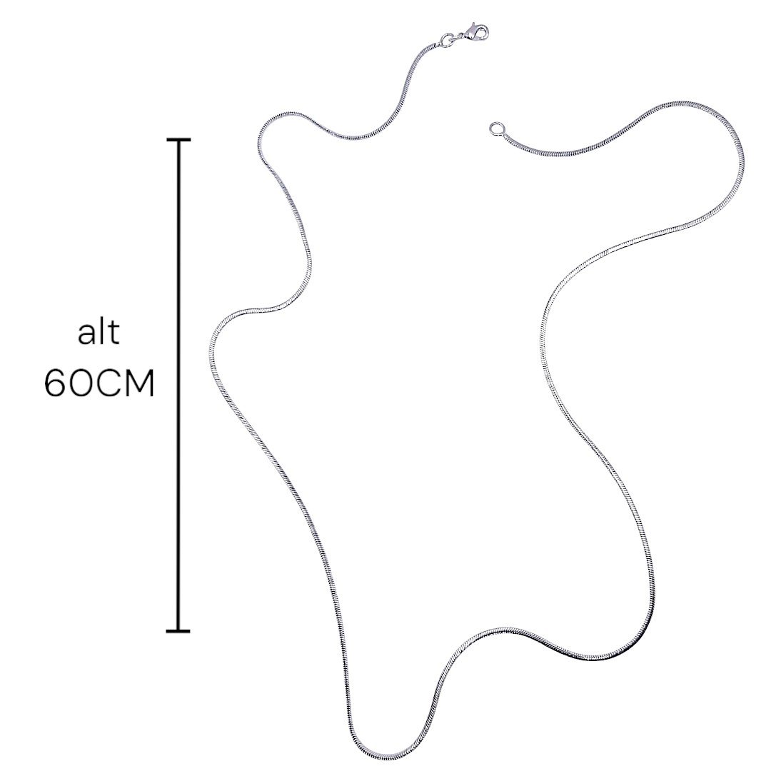 Colar Rabo De Rato Achatada 60cms