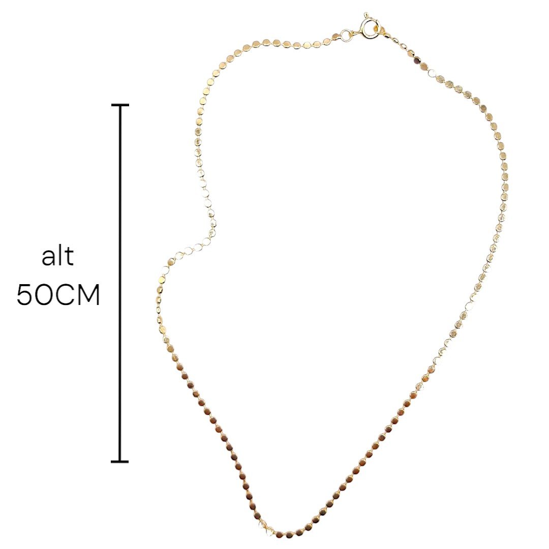 Corrente Bolinhas Amassadas 50cms