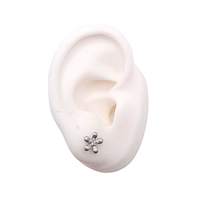Brinco Florzinha Com Zirconia Nº3