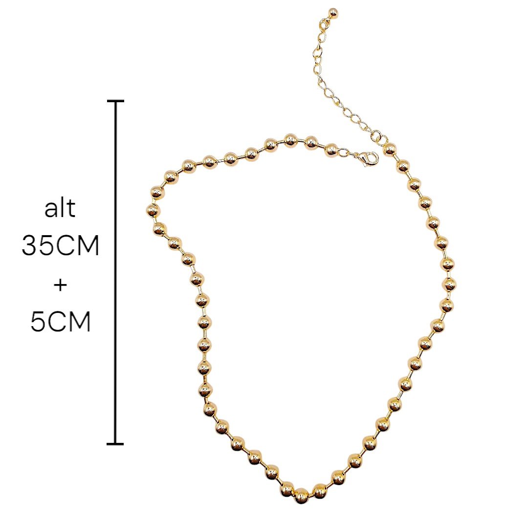 Choker Bolinha 5mm.