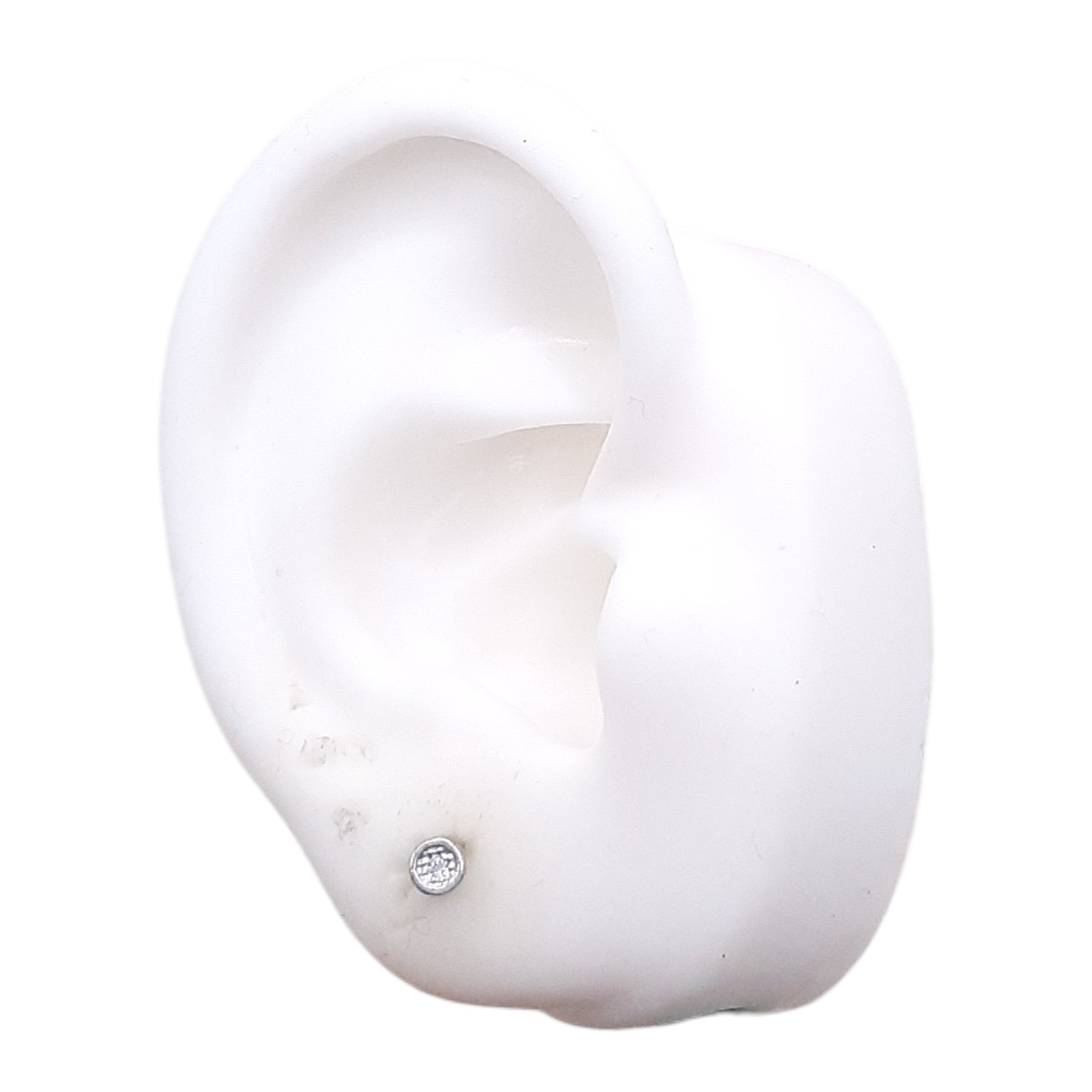 Brinco Redondo Mini 1 Com 1 Zirconia
